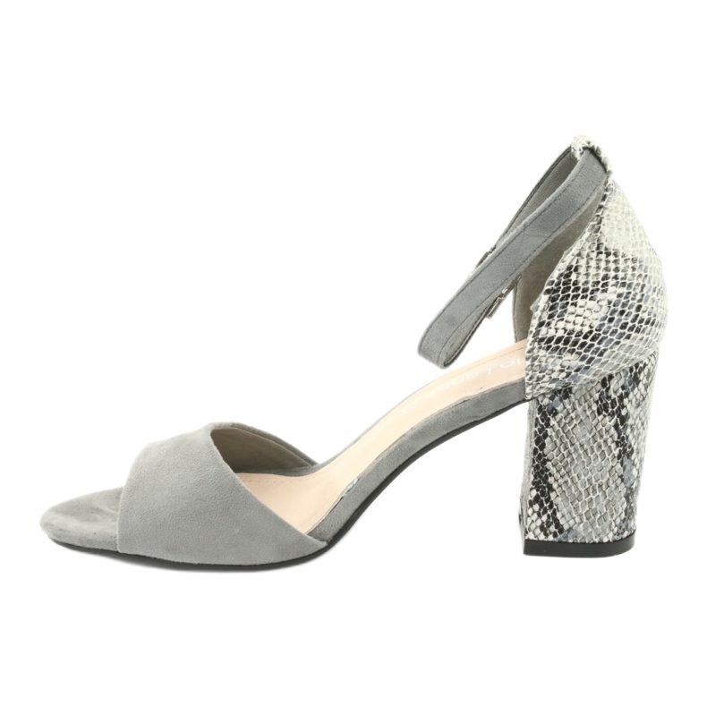 Sergio Leone Naisten sandaalit Post Animal Pattern Sk873 Harmaa 4