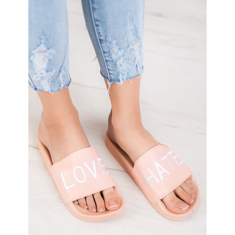 Small Swan LOVE &amp; HATE Eco -nahkatossut vaaleanpunainen 1