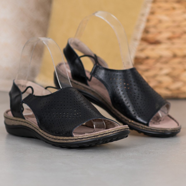 Mukavat VINCEZA -nahkakengät musta 1