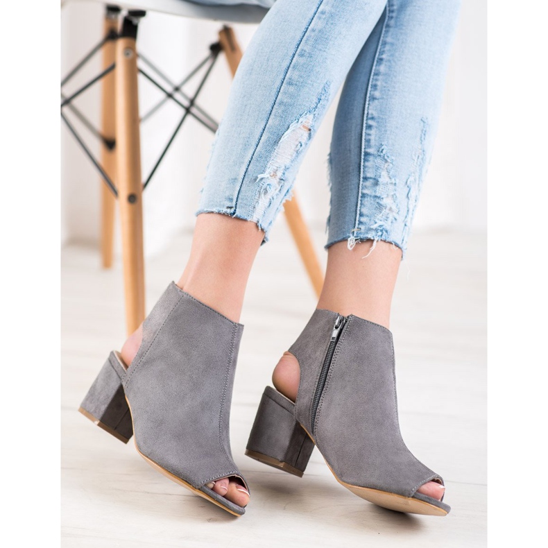 Filippo Harmaat Open Toe -saappaat 1