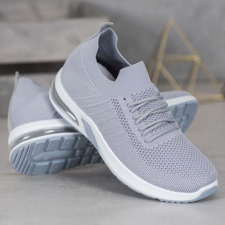 SHELOVET Harmaat tekstiilikengät alustalla 1