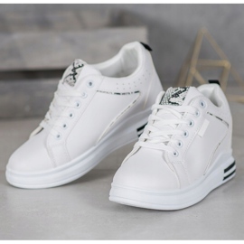 SHELOVET Valkoiset kengät, joissa piilotettu kiila valkoinen 1