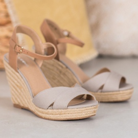 J. Star Kevyt Wedge sandaalit beige 1
