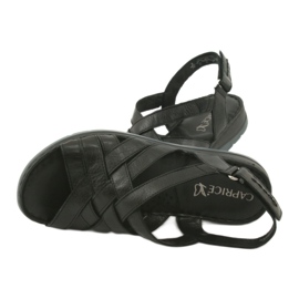 Mukavat nahkaiset sandaalit Caprice 28152 musta 5