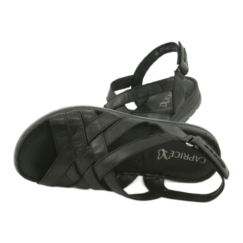 Mukavat nahkaiset sandaalit Caprice 28152 musta 5