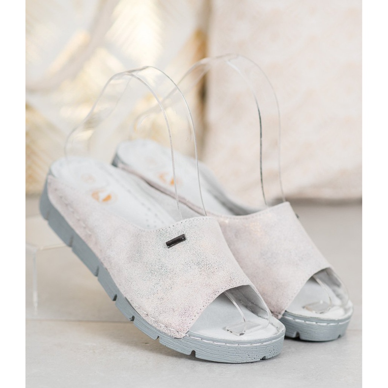 Goodin Mukavat nahkatossut harmaa 2