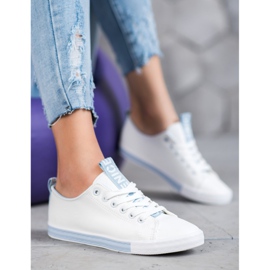 SHELOVET Tennarit, joissa Eco -nahka Nizza valkoinen 1