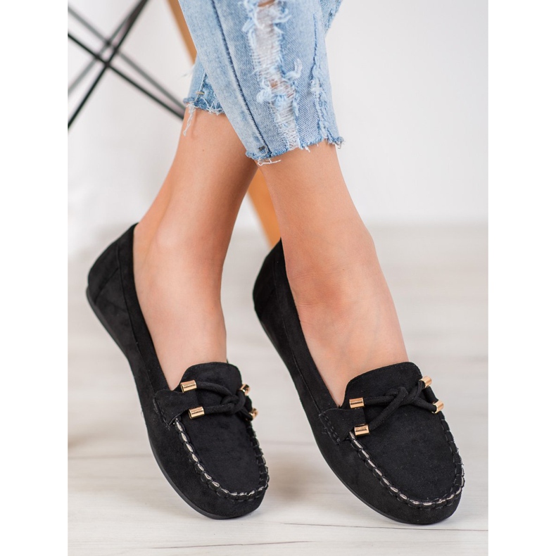 Nio Nio Tyylikkäät mokkanahkat musta 1