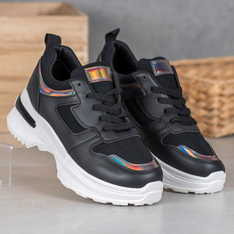 SHELOVET Mustat lenkkarit holoefektillä 1