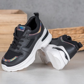 SHELOVET Mustat lenkkarit holoefektillä 2