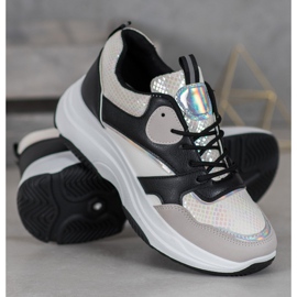 Ideal Shoes Casual Platform Tennarit musta monivärinen keltainen 2