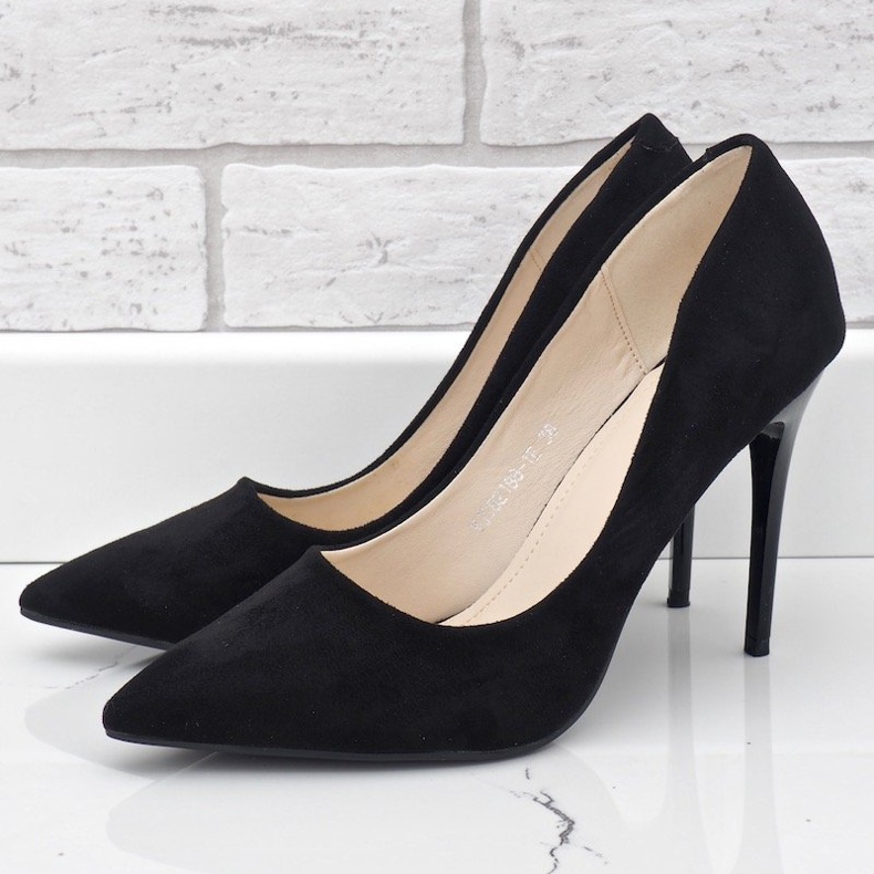 Mustat klassiset ekomokkaiset YJS82188 korkokengät 2