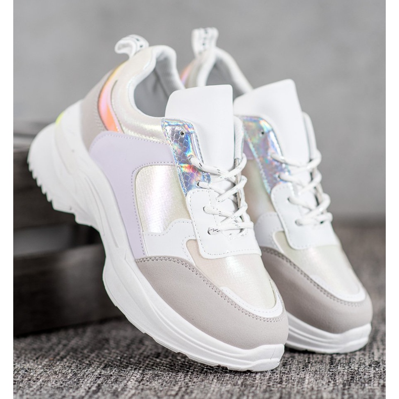 SHELOVET Mukavat lenkkarit lavalla valkoinen monivärinen 1