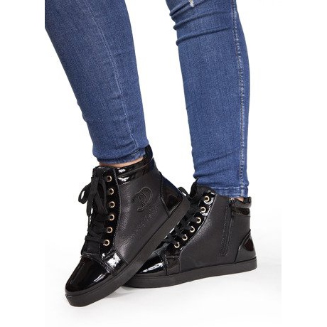 Korkeavartiset tennarit R18 musta 1