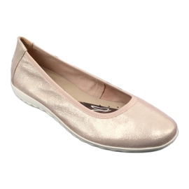Caprice nousi metalliset ballerinat 22142 vaaleanpunainen keltainen 1