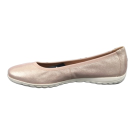Caprice nousi metalliset ballerinat 22142 vaaleanpunainen keltainen 2