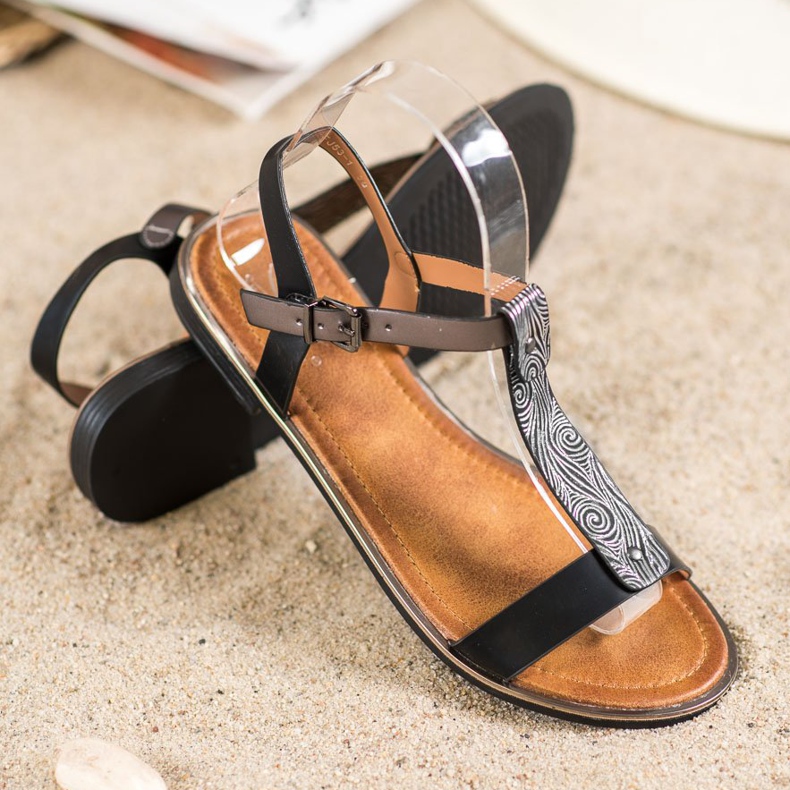 Small Swan Klassiset sandaalit Eco -nahkaa musta 2