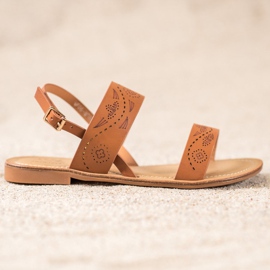 Small Swan Sandaalit avoimella kuviolla ruskea 2