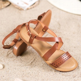 Small Swan Ruskeat sandaalit Eco -nahkaa 1