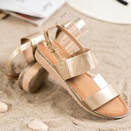 Small Swan Kiiltävät kultaiset sandaalit kultainen 1