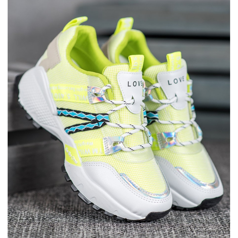 Bona Love Mesh Tennarit valkoinen monivärinen vihreä 1