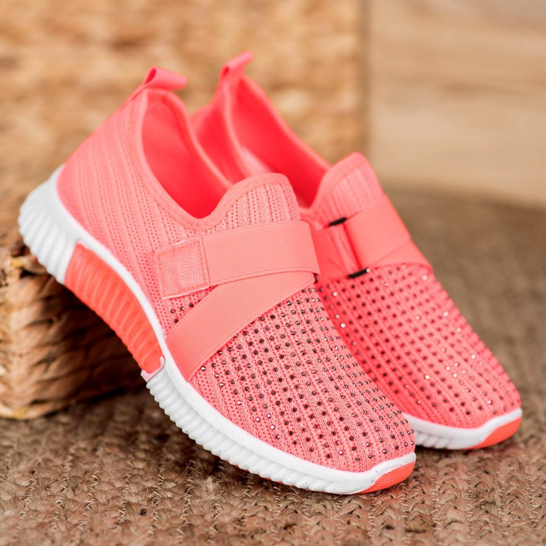 SHELOVET Vaaleanpunaiset sliponit kristalleilla monivärinen vaaleanpunainen 1