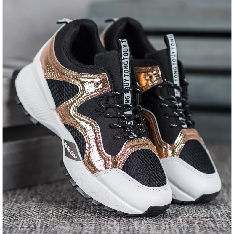 Bona Muoti lenkkarit Mesh musta keltainen 1