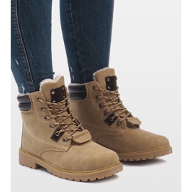 Kamelineristetyt saappaat D494C-8 ruskea 1