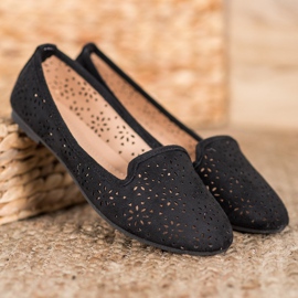 Clowse Black Openwork Lords musta 1