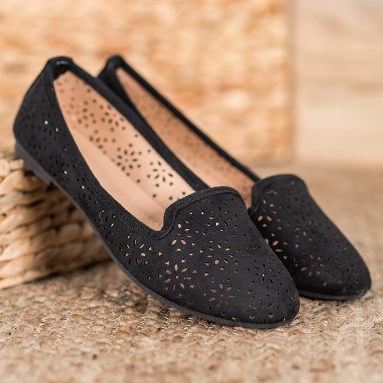 Clowse Black Openwork Lords musta 1