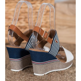 Goodin Wedge sandaalit valkoinen sininen 1