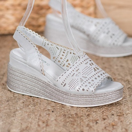 Goodin Avoimet kiilamaiset sandaalit harmaa 2