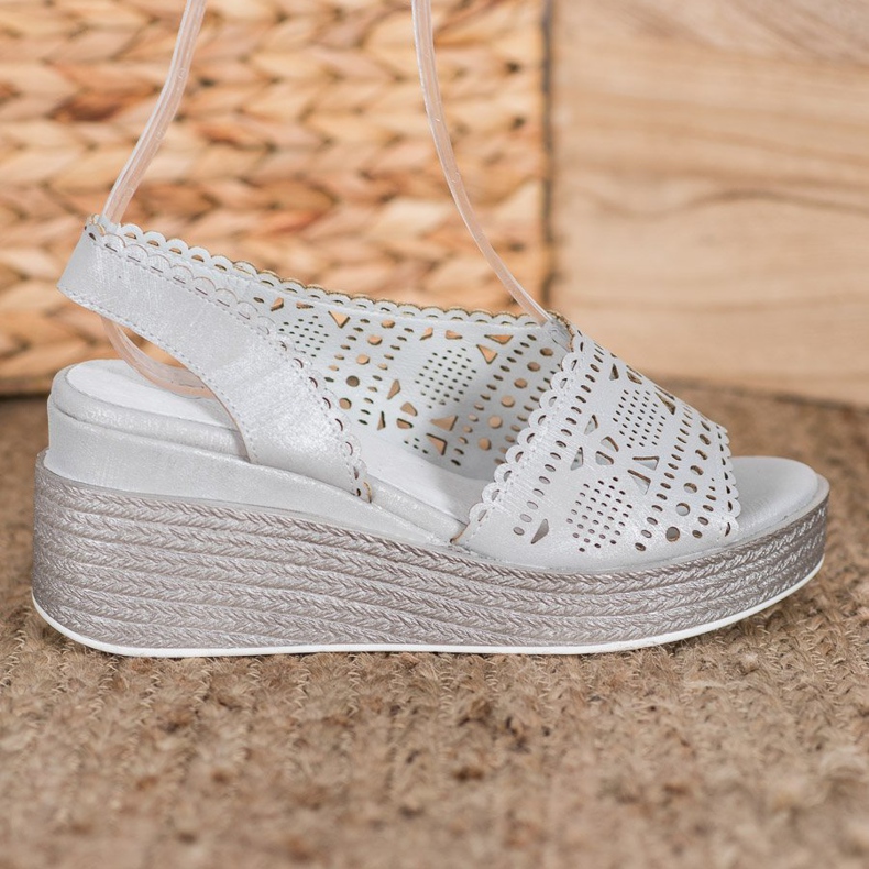 Goodin Avoimet kiilamaiset sandaalit harmaa 1