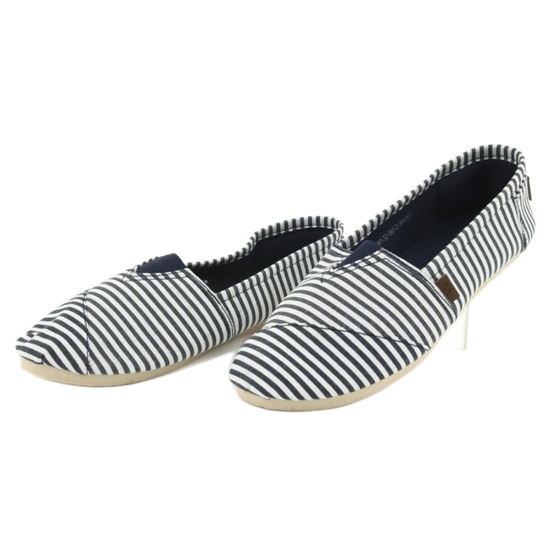 Wishot Mukavat, muodikkaat raidalliset tennarit 32-065, valkoinen ja sininen 2