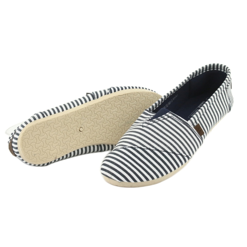 Wishot Mukavat, muodikkaat raidalliset tennarit 32-065, valkoinen ja sininen 4