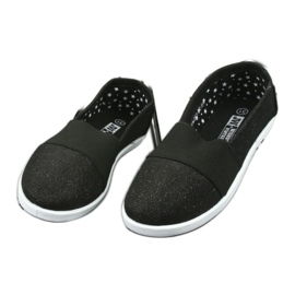 Wishot Tyttöjen kiiltävä musta ja huolimaton lenkkarit 44-053 3