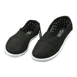 Wishot Tyttöjen kiiltävä musta ja huolimaton lenkkarit 44-053 2