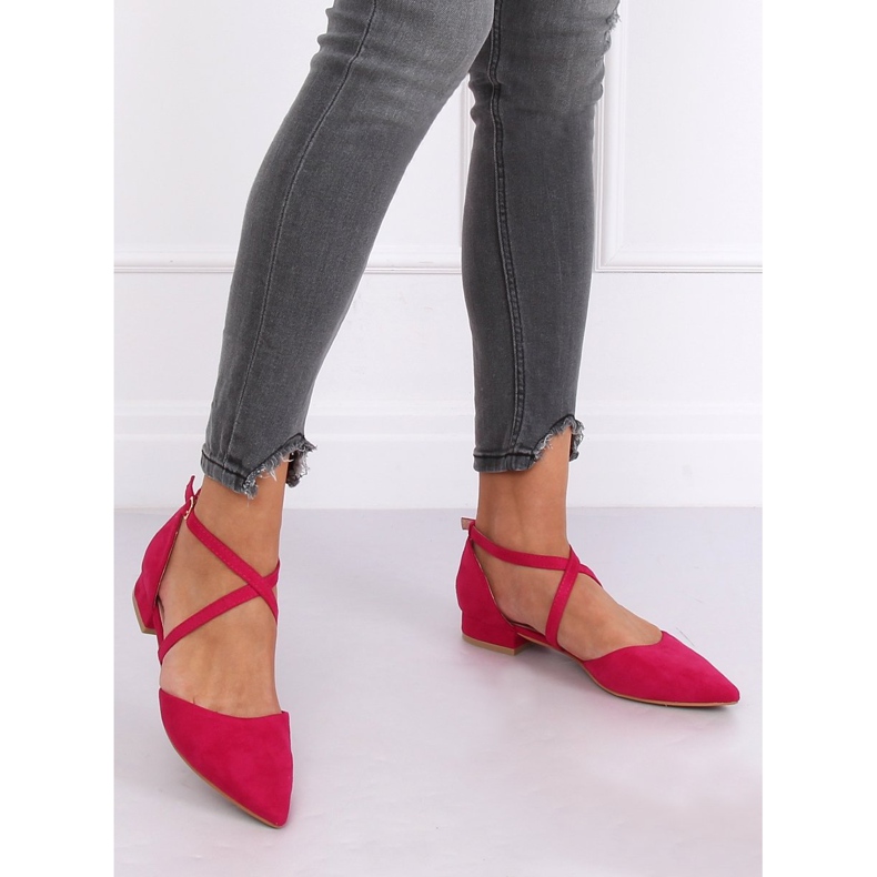 Fuksialeikatut ballerinat S-880 Fushia vaaleanpunainen 1