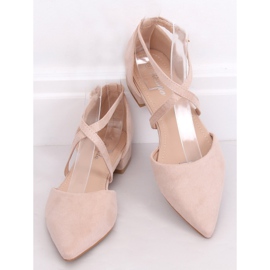 Beige leikkaus ballerinat S-880 Beige 1