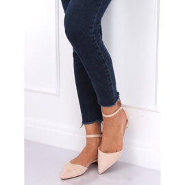 Beige leikkaus ballerinat MM-795 Beige 1