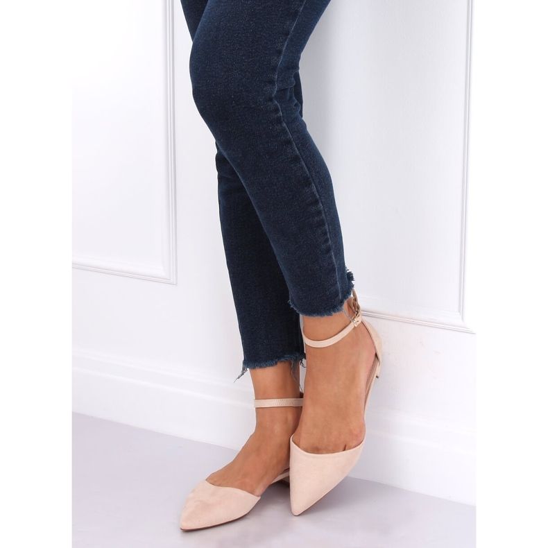 Beige leikkaus ballerinat MM-795 Beige 1