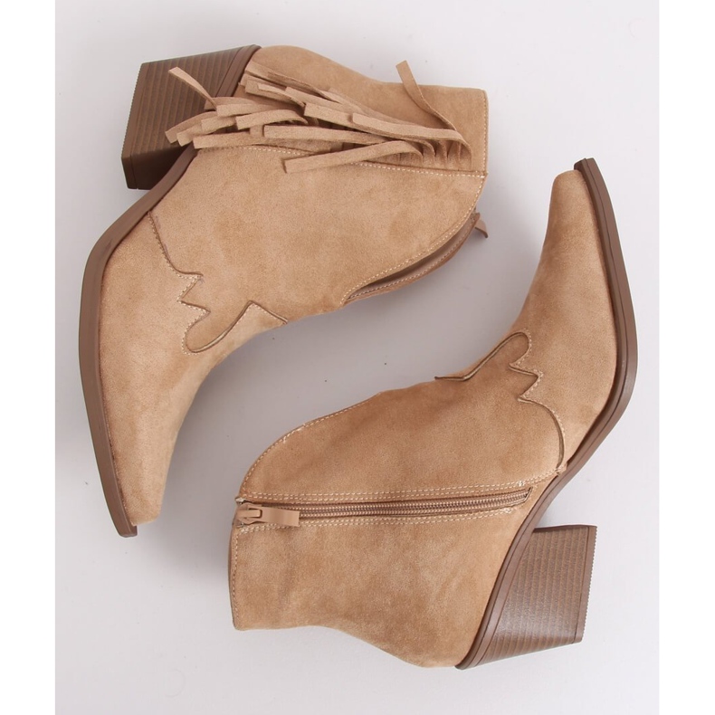 Naisten beige cowboy -saappaat NC999 Beige 1