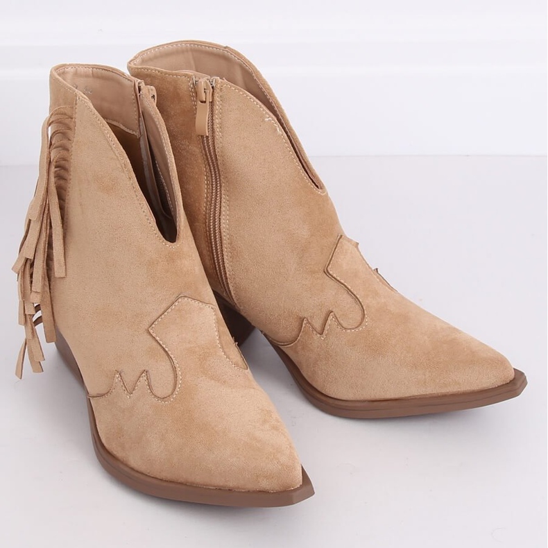 Naisten beige cowboy -saappaat NC999 Beige 2