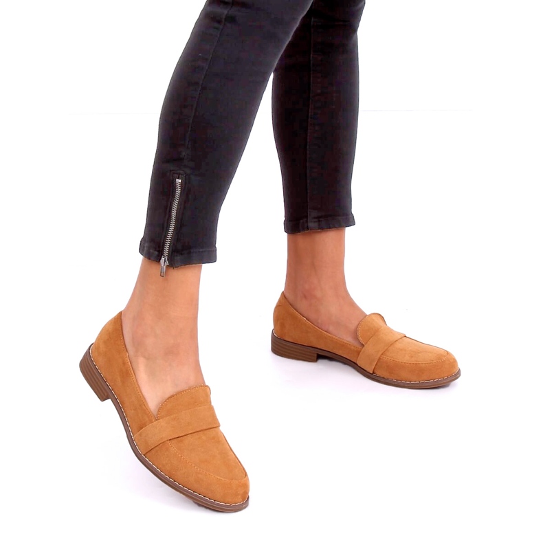 Naisten loafers kameli T366P Camel ruskea 1