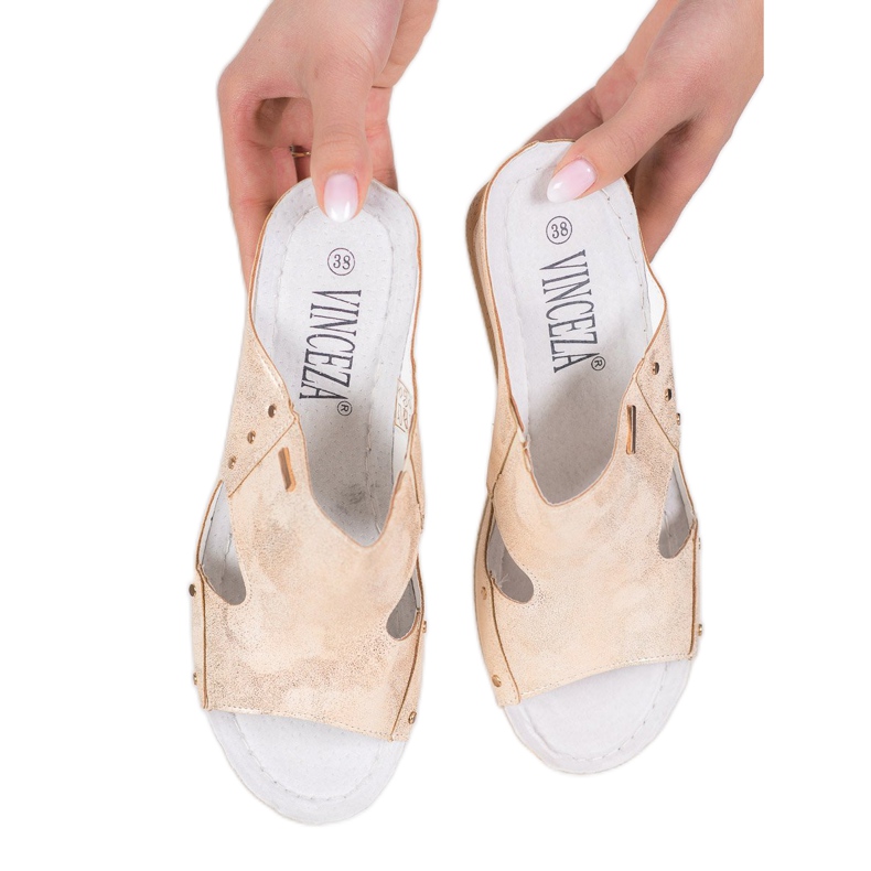 VINCEZA Wedge -sandaalit kultainen 2