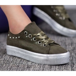 SHELOVET Mokkanahkaiset lenkkarit vihreä 2