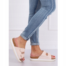 Beige scholki -tossut SS115P Beige monivärinen vaaleanpunainen 1