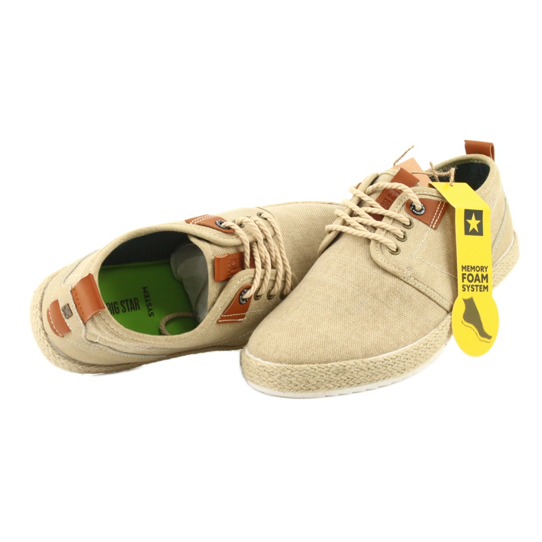 Miesten espadrillit Big Star FF174153 pitsi ruskea 6