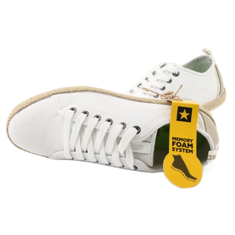 Miesten espadrillit Big Star 174155 pitsi valkoinen ruskea 1