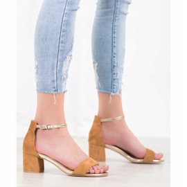 Seastar Sandaalit kultaisella hihnalla ruskea 2